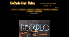 Desktop Screenshot of decarlohairsalon.com