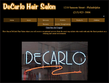 Tablet Screenshot of decarlohairsalon.com